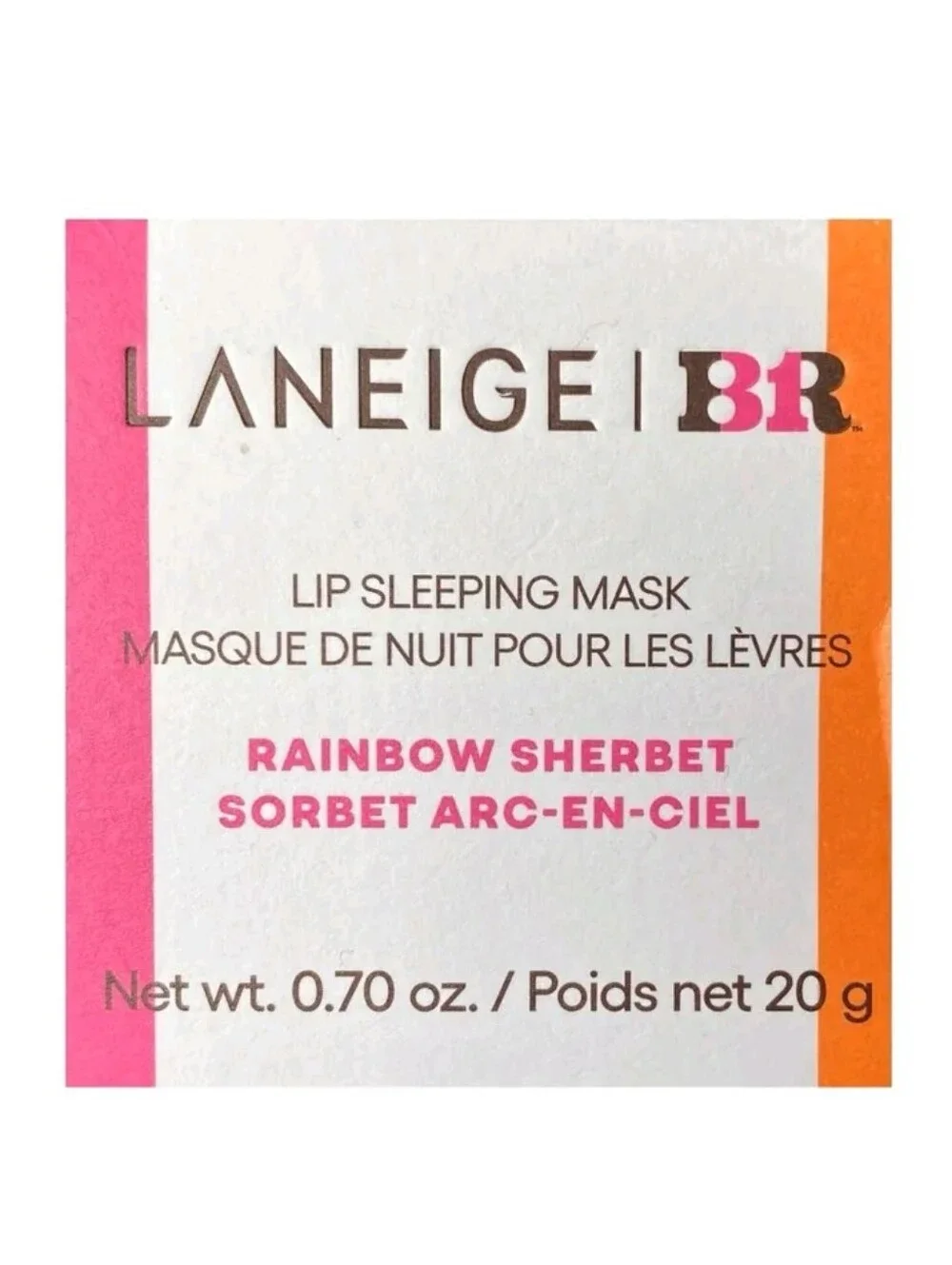 LANEIGE Lip Sleeping Mask - Rainbow Sherbet Pink & Orange Accents